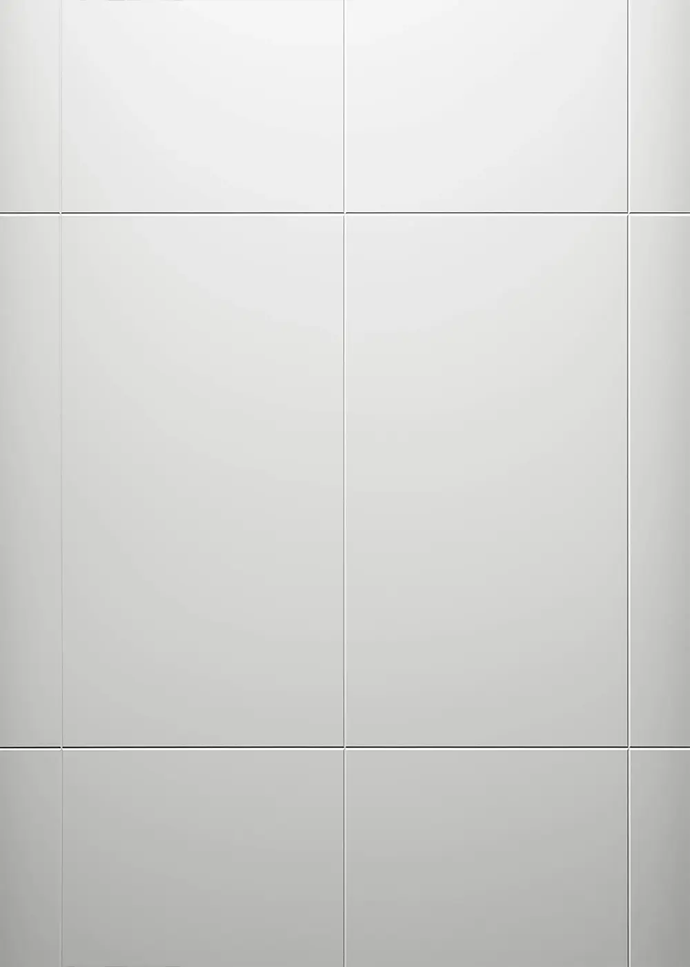 Large-format tile-look shower wall design