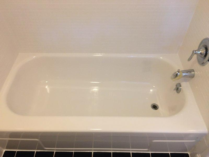 Bathtub after professional refinishing